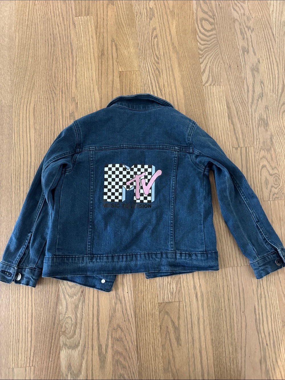 MTV Dark Blue Denim Jacket with Pink Logo